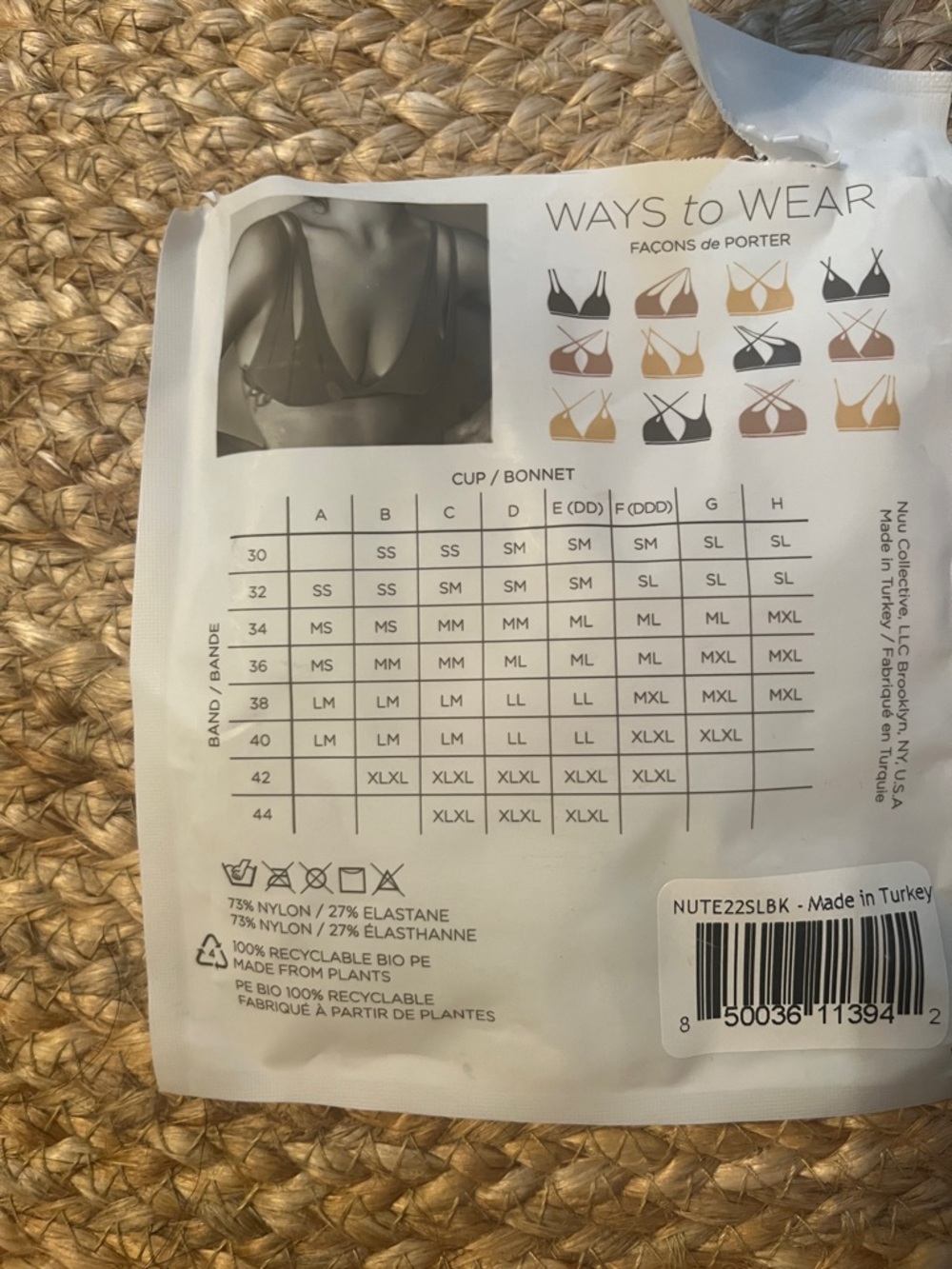 Nuudii Black Wirefree Bralette with Convertible Straps - Picture 3 of 3